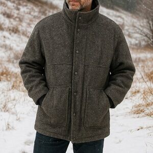 Vintage Woolrich Tweed Heavy Wool Cruiser Jacket Coat Size XL Men Outdoor